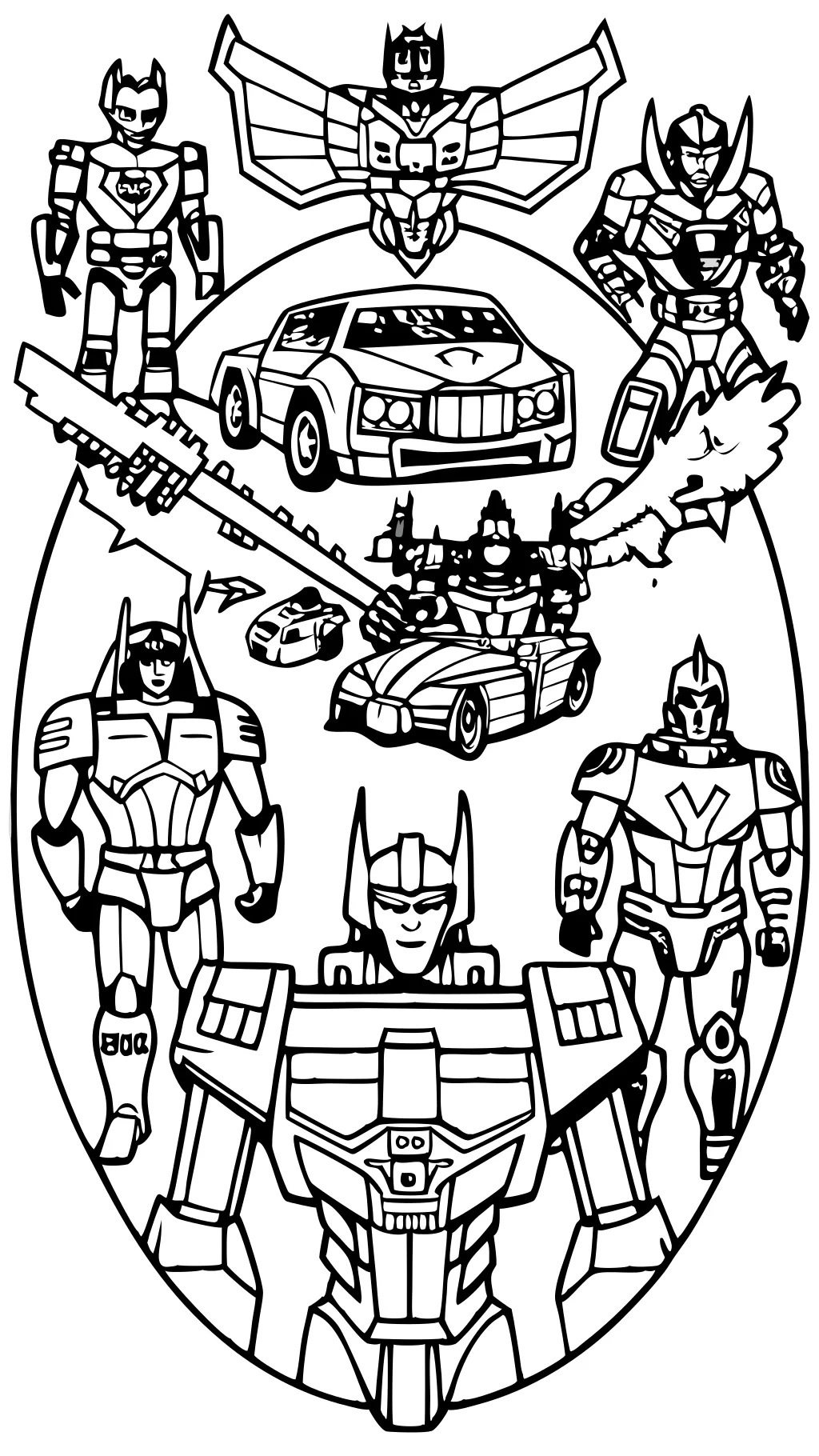 coloring page transformers